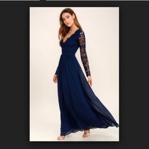 Lulu's Awaken My Love Navy Maxi Dress